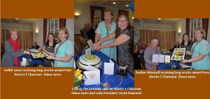 Birthday cake cutting & award presentations for Long Services 